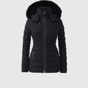 Mackage Women's Black Puffer Jacket with Fur Hood 00% authentic worn